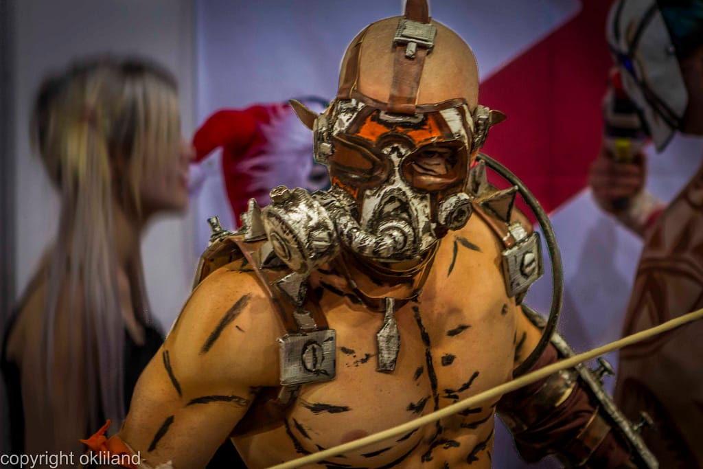 Bilde av borderlands karakter fra SpillExpo i Lillestrøm