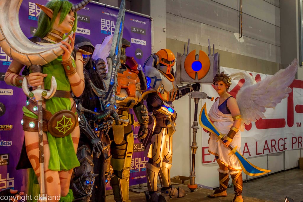 Bilde fra spillexpo i Lillestrøm cosplay vinnere