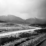 Bilde, Svart hvitt Tog Inverness Edingburgh Skottland Ørjan Liland
