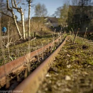 Ålgårdbanen og togskinner i Sandnes Sandnes Sandvedparken Ålgårdsbanen