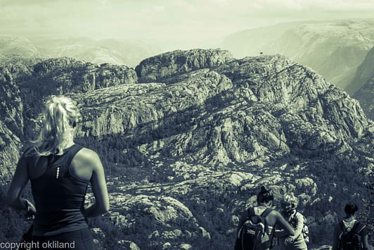 Svart hvitt Prekestolen svart hvitt bilder gladmat preikestolen