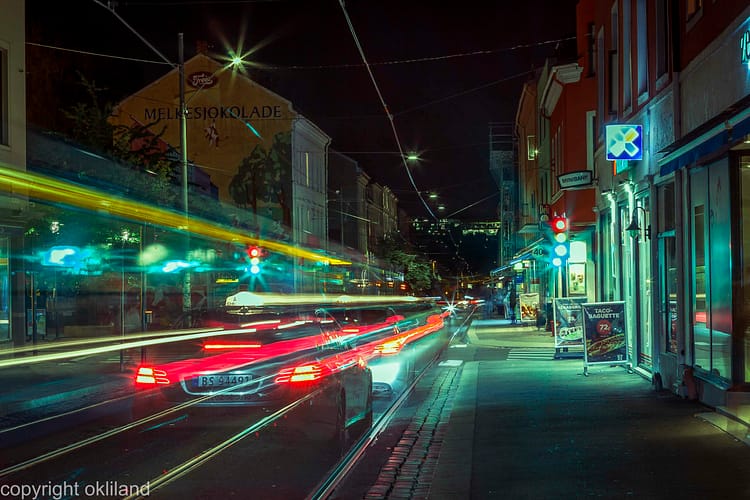 Lysmaling og HDR bilde av Freiaveggen på Grunerløkka i Oslo av Ørjan Liland